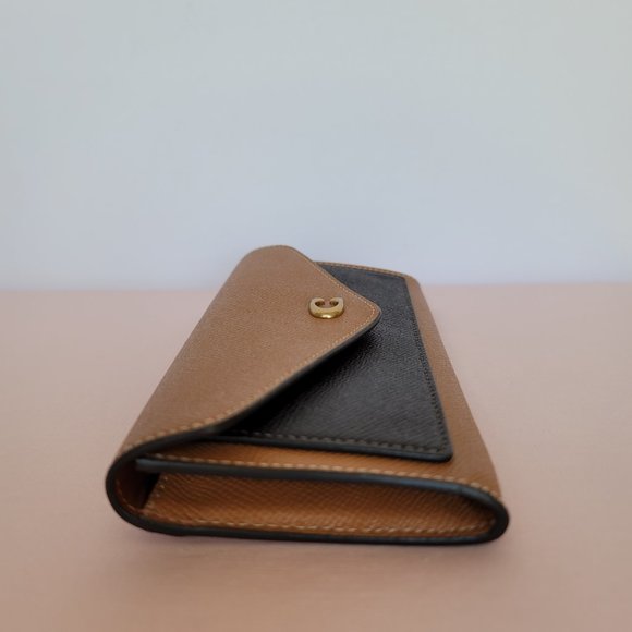 COACH Wyn Colorblocked Crossgrain Leather Large Wallet- Light Camel Multi⭐ - Picture 11 of 16